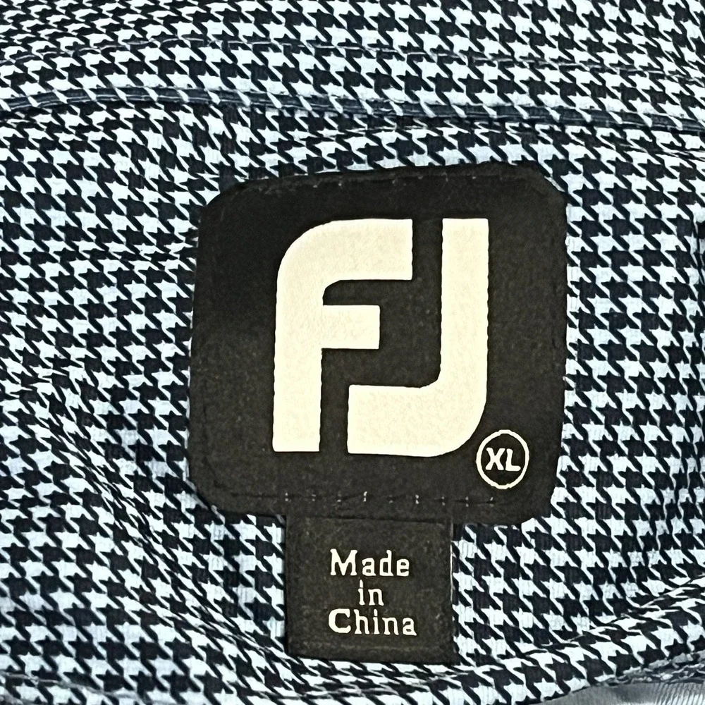 FootJoy‎ Men's Heather Lisie Houndstooth Moisture Wicking Golf Shirt X-Large